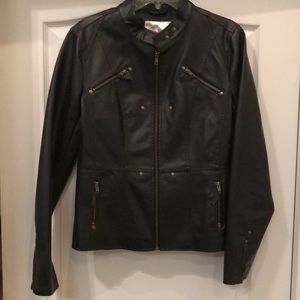 Frida black faux leather jacket